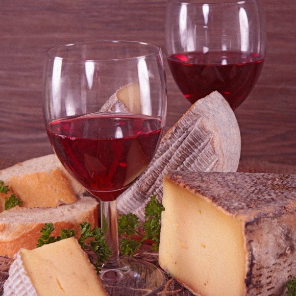 Why does wine go well with cheese?‎