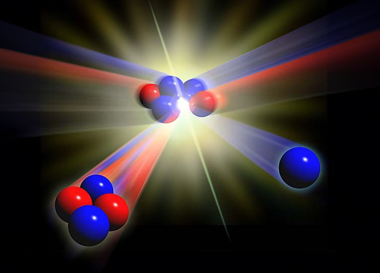 בעתיד, דאוטריום עשוי לשמש בהיתוך גרעיני. תרשים של היתוך גרעיני: מימן-2 ומימן-3 מתנגשים, ויוצרים אטום של הליום. נייטרון אחד נפלט בתהליך | Seymour / Science Photo Library