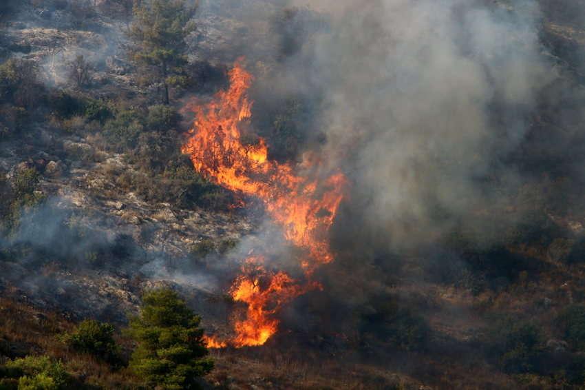 התלקחות שריפות היא תופעה שכיחה בישראל של ימינו. שריפה בצפון הארץ, 2020 | Shutterstock, Shimon Bar