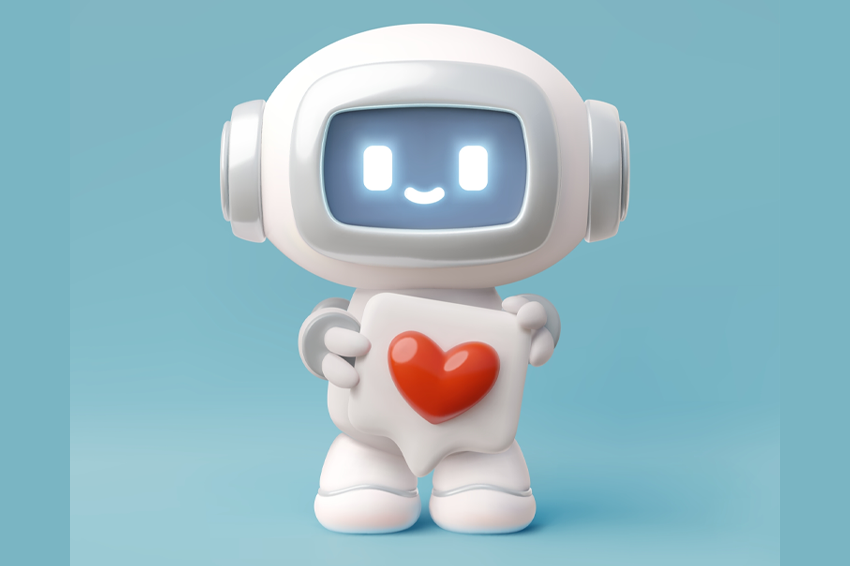 האם המכונה יכולה להחזיר אהבה? רובוט מחזיק לב | Shutterstock, Sabelskaya