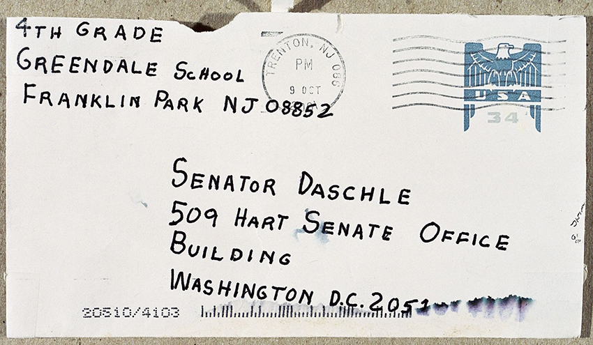 סכנה נוספת שעלינו ללמוד להתמודד איתה היא הטרור הביולוגי. מעטפה שנשלחה לסנטור אמריקאי ב-2001, והכילה נבגים של חיידקי גחלת | ויקימדיה, Richard Taylor