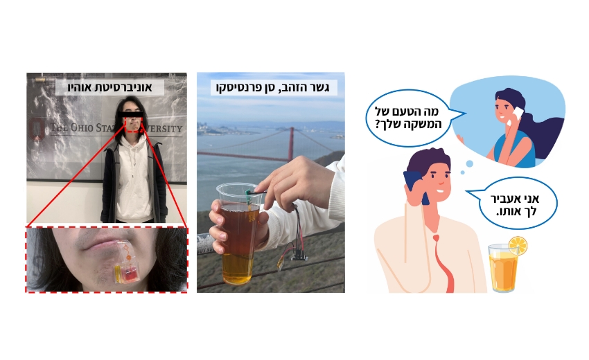 נבדק שנמצא ליד גשר הזהב בסן פרנסיסקו שתה לימונדה, וניסה לשלוח את הטעם לאישה אחרת באוניברסיטת אוהיו. השלב האחרון והמוצלח של הניסוי | מתוך Chen et al., 2025