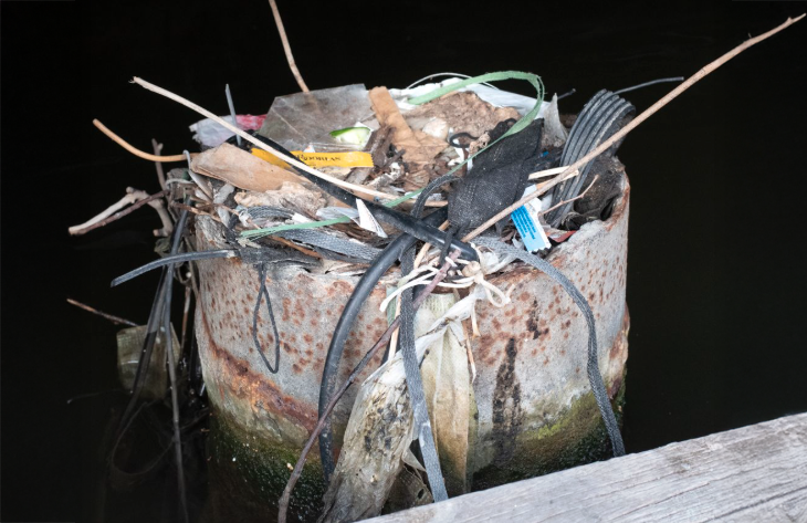 בשונה מהקינים המסורתיים שנרקבים עם הזמן ומתפרקים, קיני הפלסטיק נשארו שלמים והאגמיות החלו לחזור אליהם שנה אחר שנה. קן ברוקין, אמסטרדם, עשוי מפסולת | מתוך המאמר Hiemstra A. et al., 2025