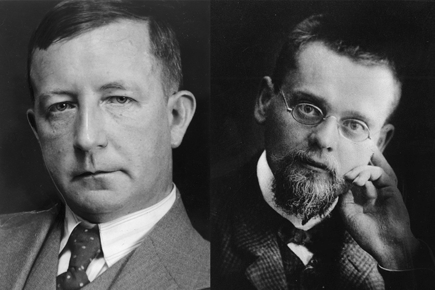 מערכת האקסיומות נודעה בשם ZF, כלומר צרמלו-פרנקל. בהמשך המתמטיקאי הנורבגי תוראלף סקולם סיפק הבנה לוגית של מגבלות מערכת ZF, ויש המטעימים ZFS לזכרו. צרמלו (מימין) וסקולם | ויקיפדיה,נחלת הכלל