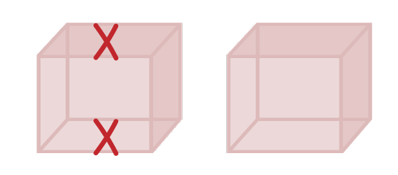קובייה שהוספנו לה חור על ידי הורדת שתי פאות מקבילות | Gagnar, Shutterstock