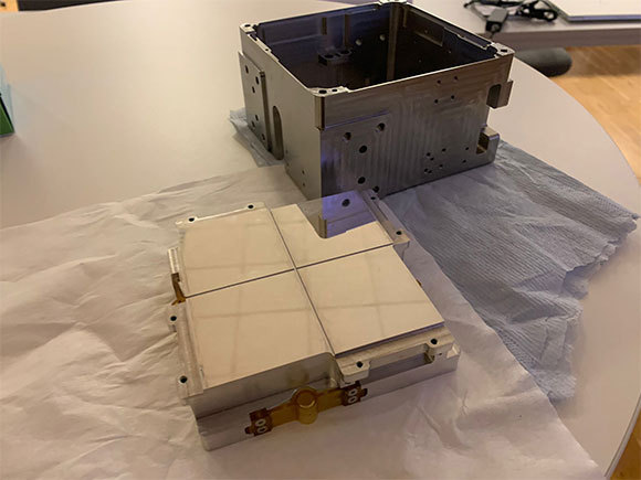 Technical model for experiments with space telescope sensors Photo: DESY