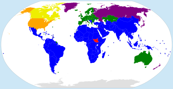 מפת אמנת קיוטו 1997 | מקור: ויקיפדיה, נחלת הכלל
