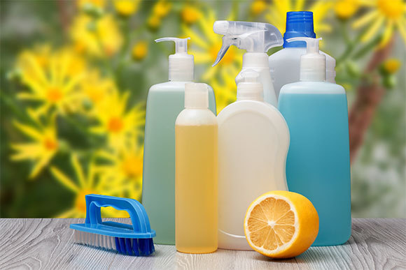 אוסף בקבוקים של חומרי ניקוי | Shutterstock, Vitalii M