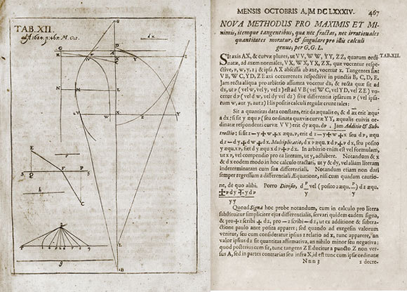 מאמרו הראשון של לייבניץ על חשבון אינפיניטיסימלי מ-1684 | מקור: MATHEMATICAL ASSOCIATION OF AMERICA / SCIENCE PHOTO LIBRARY