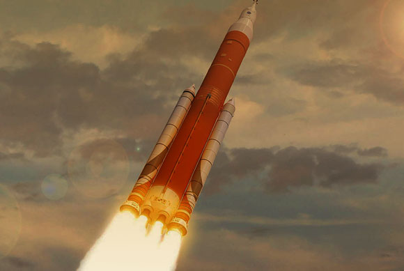 הטיל שיישא חלליות למאדים? מערכת השיגור החדשה, SLS | הדמיות: NASA