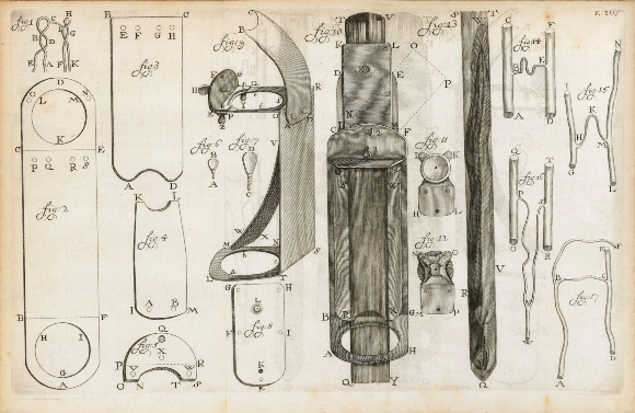 מפרט טכני של מיקרוסקופ של ון לוונהוק מ-1689, עם איורים של כלי דם של צלופחים שתיעד בעזרתו | מקור: LIBRARY OF CONGRESS, RARE BOOK AND SPECIAL COLLECTIONS DIVISION / SCIENCE PHOTO LIBRARY