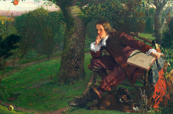 ניוטון הצעיר תחת עץ התפוח המפורסם | מקור: ROYAL INSTITUTION OF GREAT BRITAIN / SCIENCE PHOTO LIBRARY