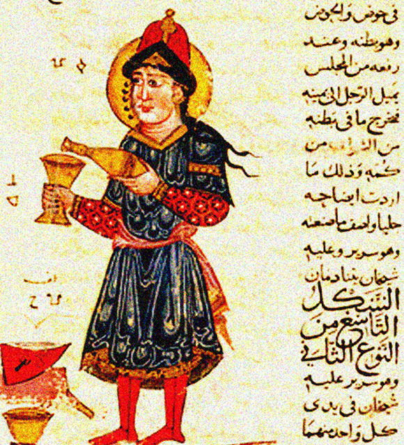 מכונה למזיגה אוטמטית של יין. עותק מ - 1315, סוריה. מקור: ויקפדיה