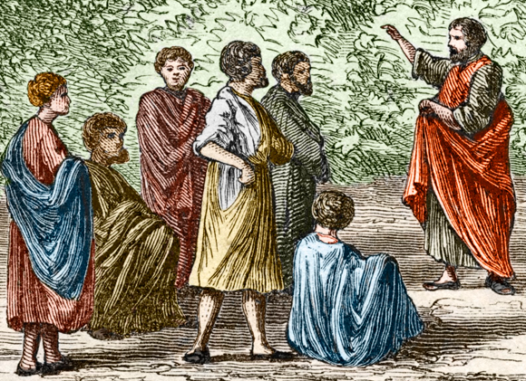 מתקדמים גם מעבר להשכלה הבסיסית: בית הספר של פיתגורס ביוון העתיקה | מקור: Science Photo Library