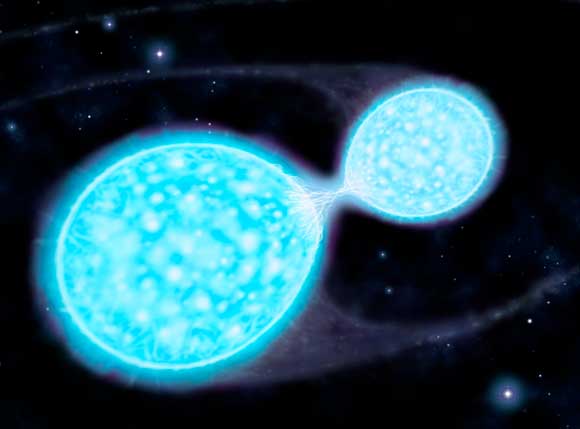 תהליך שתועד בפעם הראשונה: התנגשות והתמזגות של שני כוכבי ניטרונים | איור: Science Photo Library